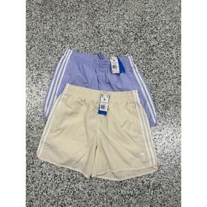 Adidas Originals Sprinter Shorts Lavender Beige Men's Size M 3 Stripes Athletic